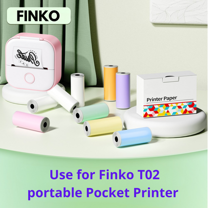 9Rolls Sticker Papers for Finko T02 Portable Pocket Printer